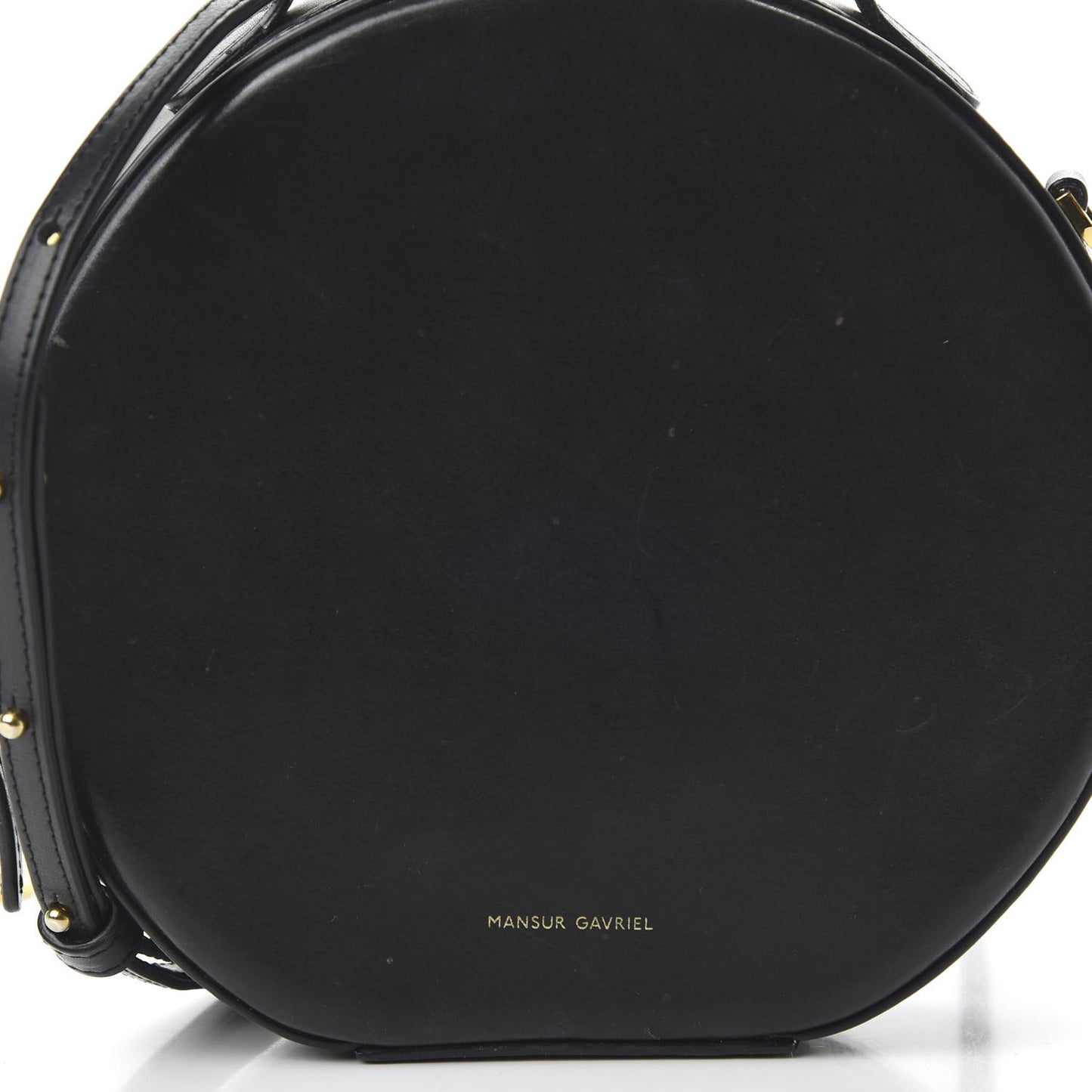 Calfskin Circle Crossbody Bag Black