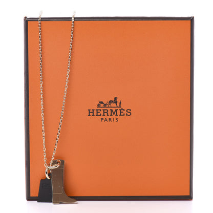 Hermes Permabrass Buffalo Horn Amulette Maroquinier PM Pendant Necklace 6 of 6