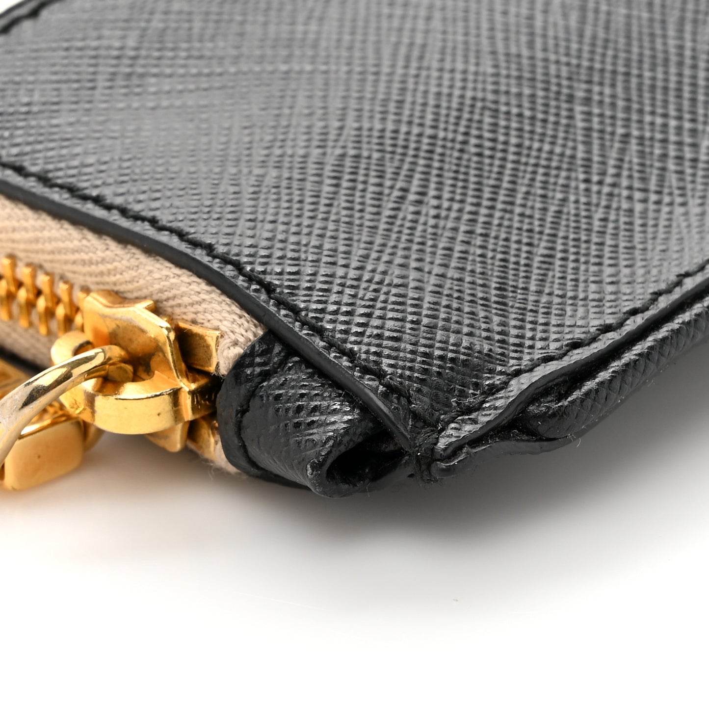 Saffiano Lux Colorblock Clutch Black Talco