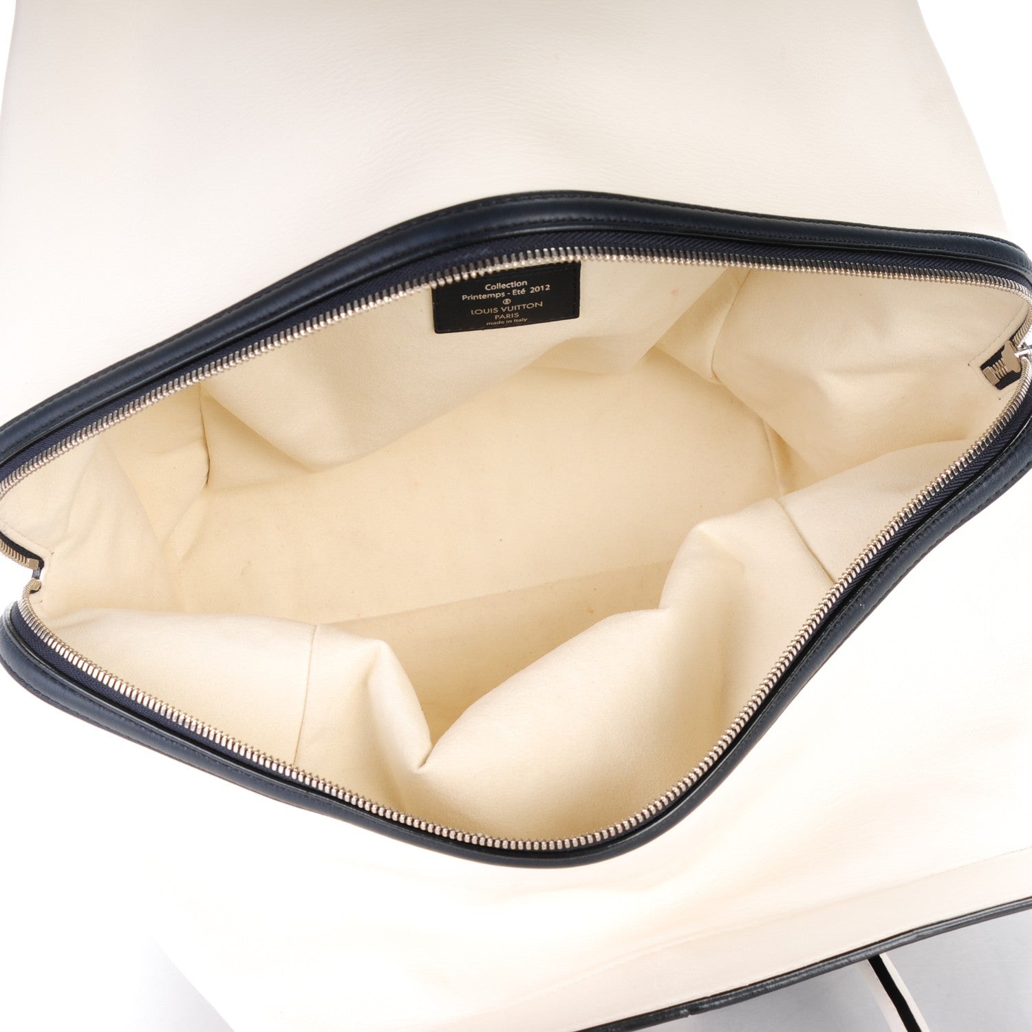 Louis Vuitton Calfskin Suship North South Speedy Navy White 5 of 7