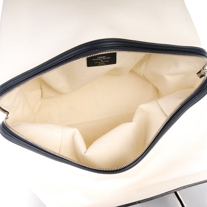 Louis Vuitton Calfskin Suship North South Speedy Navy White 5 of 7