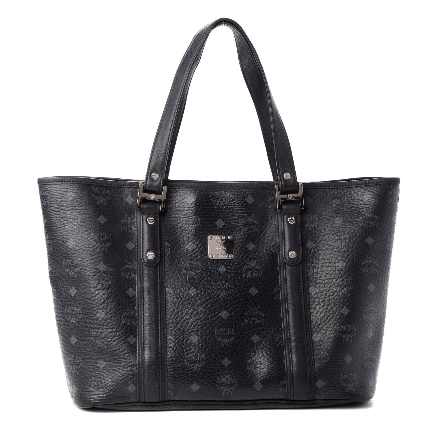MCM Visetos Shopping Tote Black 1 of 10