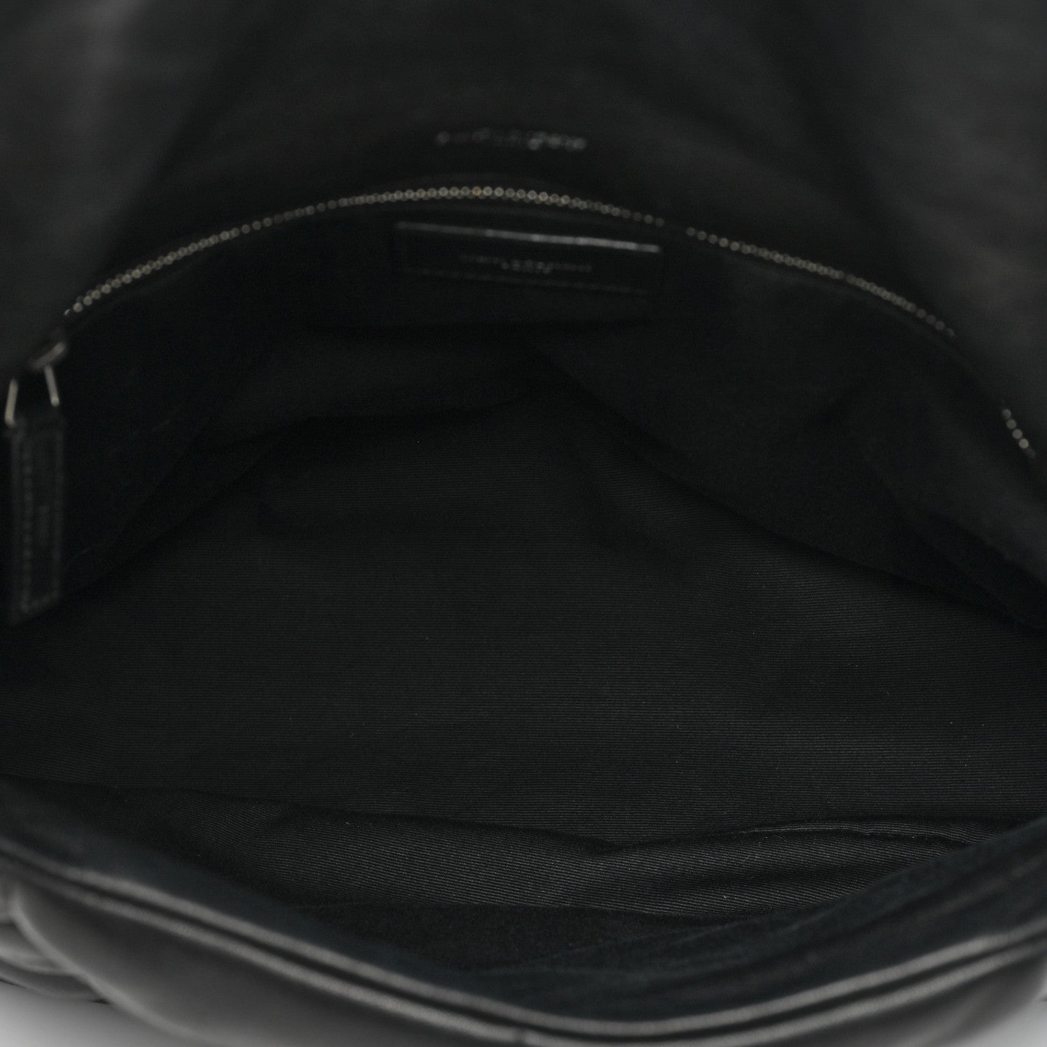 Saint Laurent Lambskin Quilted Medium Loulou Puffer Monogram Chain Satchel Black 5 of 16