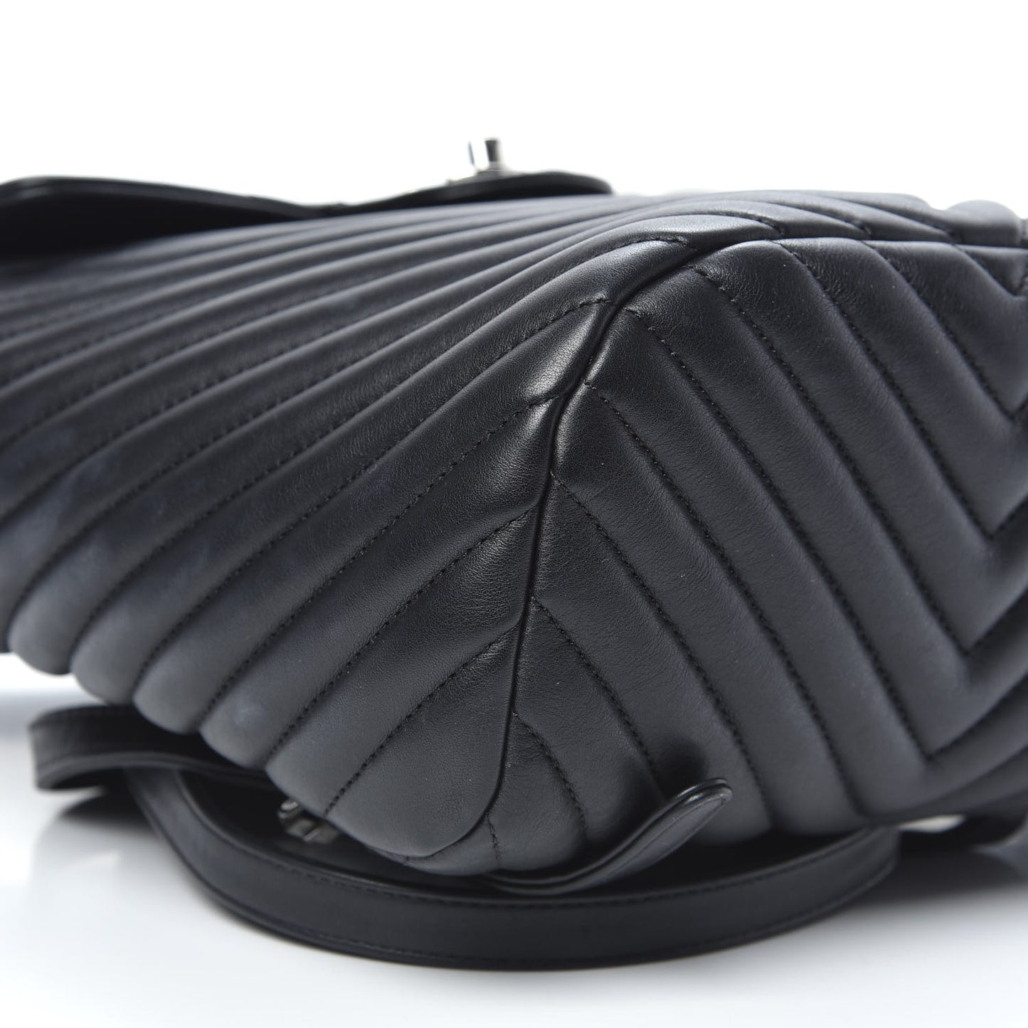 Calfskin Chevron Quilted Small Urban Spirit Backpack Black