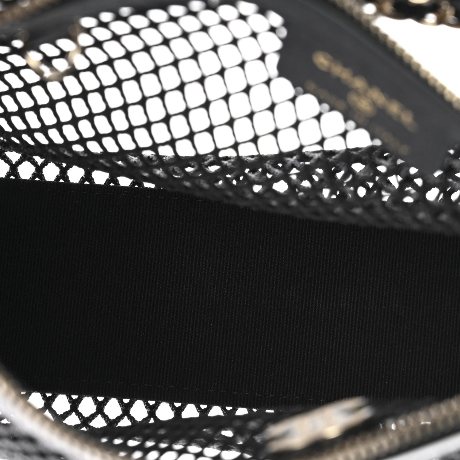 Chanel Mesh Shiny Lambskin Clutch With Chain Black 6 of 11