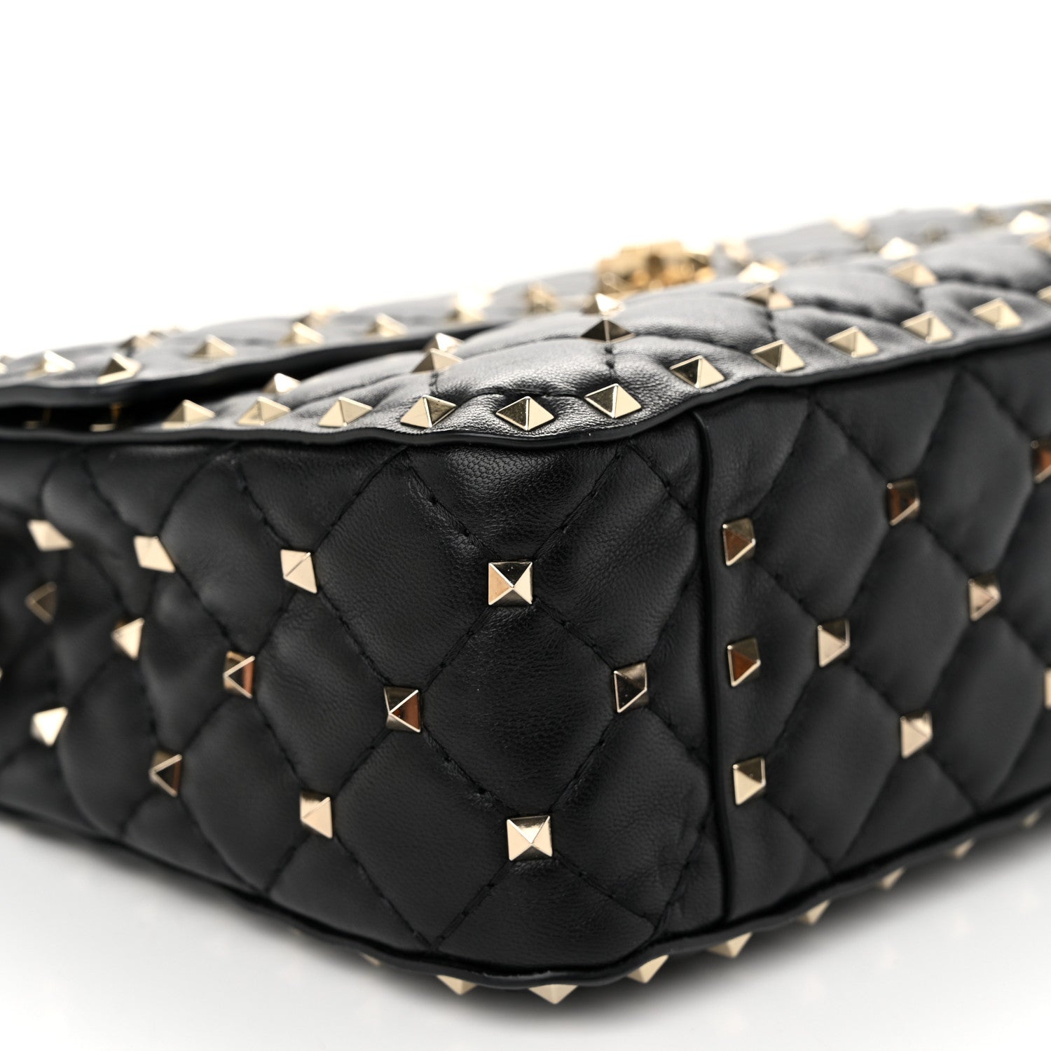 Valentino Garavani Nappa Medium Rockstud Spike Shoulder Bag Black 8 of 9