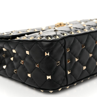 Valentino Garavani Nappa Medium Rockstud Spike Shoulder Bag Black 8 of 9