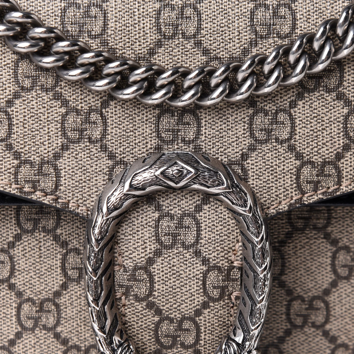 GG Supreme Monogram Small Dionysus Shoulder Bag Black