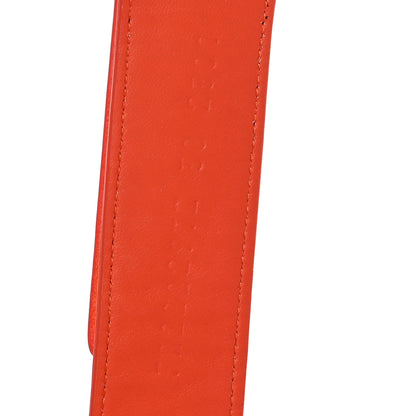 Hermes Suede Goatskin Womens Chypre Sandals 38 Rose Chapas Orange Synthetique 6 of 9