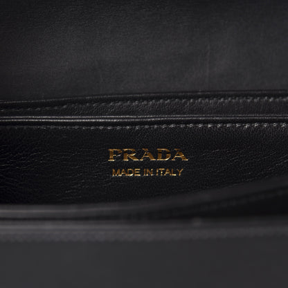Prada New Calfskin Medium Ingrid Top Handle Bag Black 8 of 9