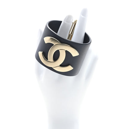Chanel Calfskin CC Wide Cuff S Navy 2 of 5