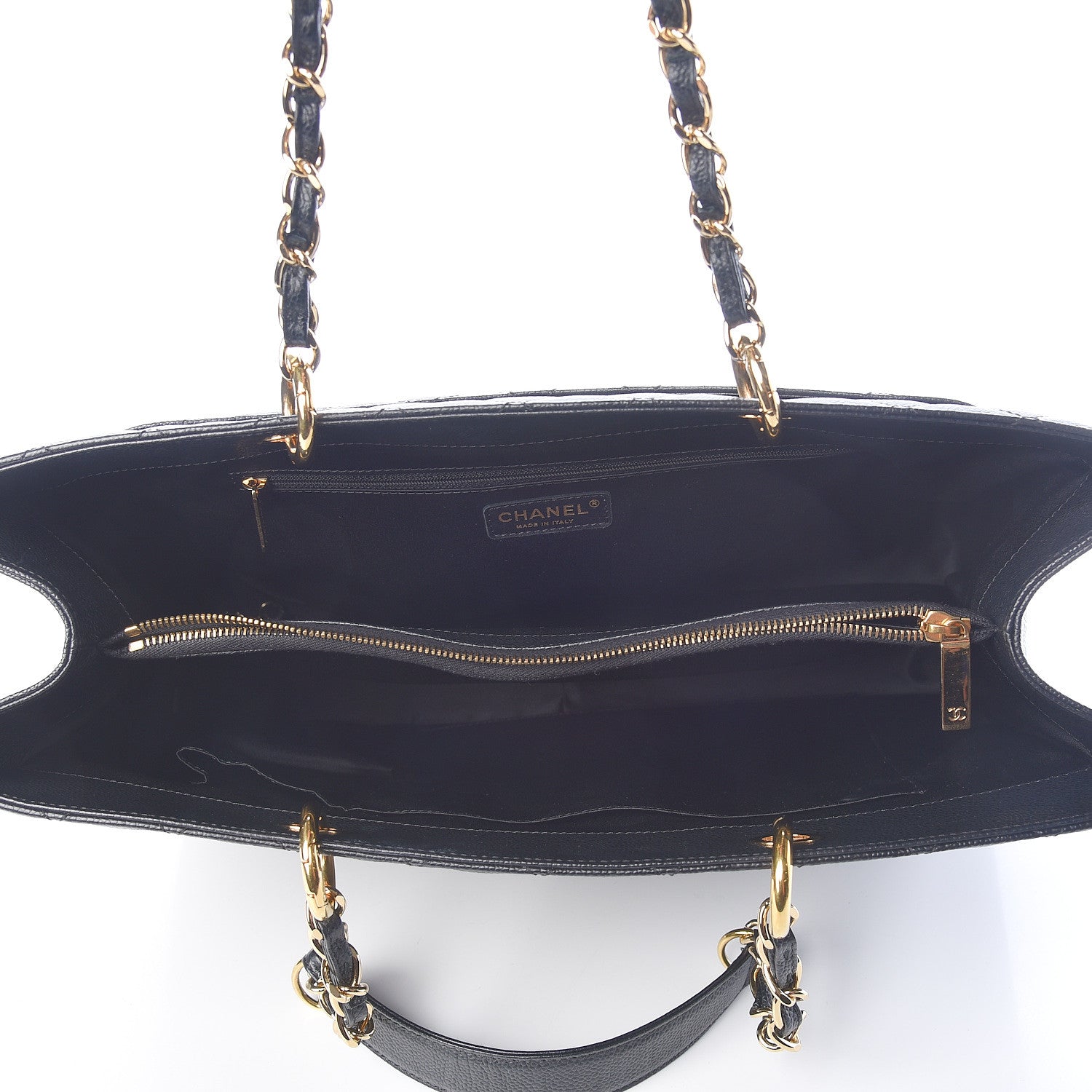 Chanel Caviar Quilted XL Grand Shopping Tote GST Black 5 of 10
