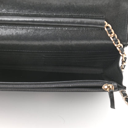 Chanel Caviar Quilted Coco Candy Wallet On Chain WOC Black 5 of 11