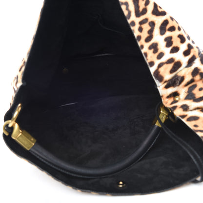 Saint Laurent Calf Hair Leopard Print Large Roady Hobo 7 of 22