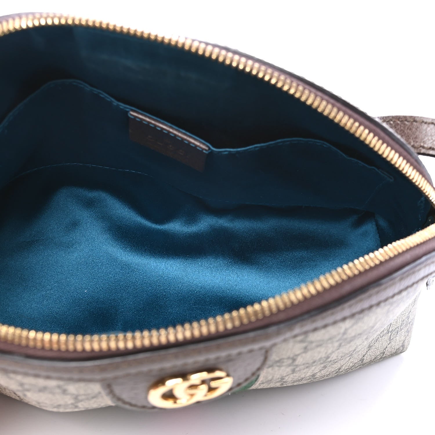 Gucci GG Supreme Monogram Textured Dollar Calfskin Web Small Ophidia Dome Shoulder Bag Beige Ebony New Acero 4 of 4