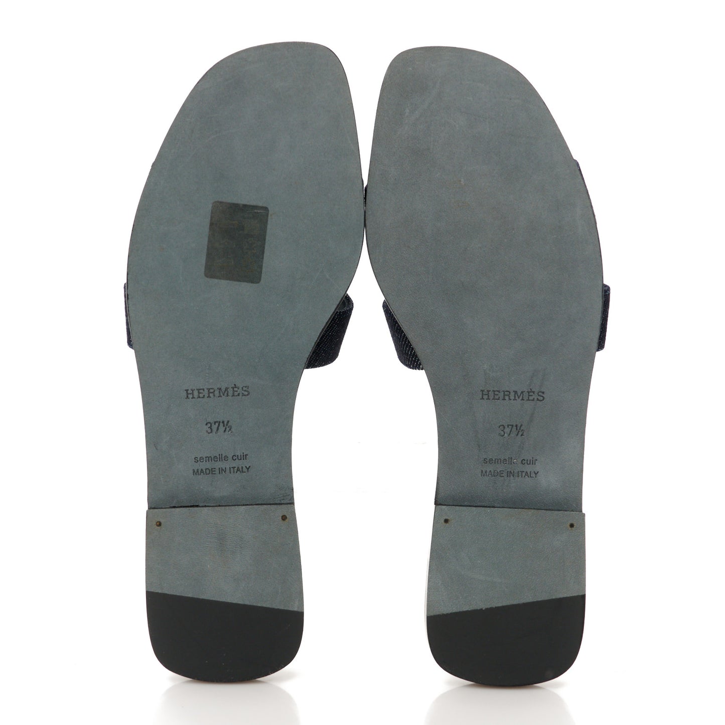 Denim Canvas Oran Sandals 37.5 Bleu Brut