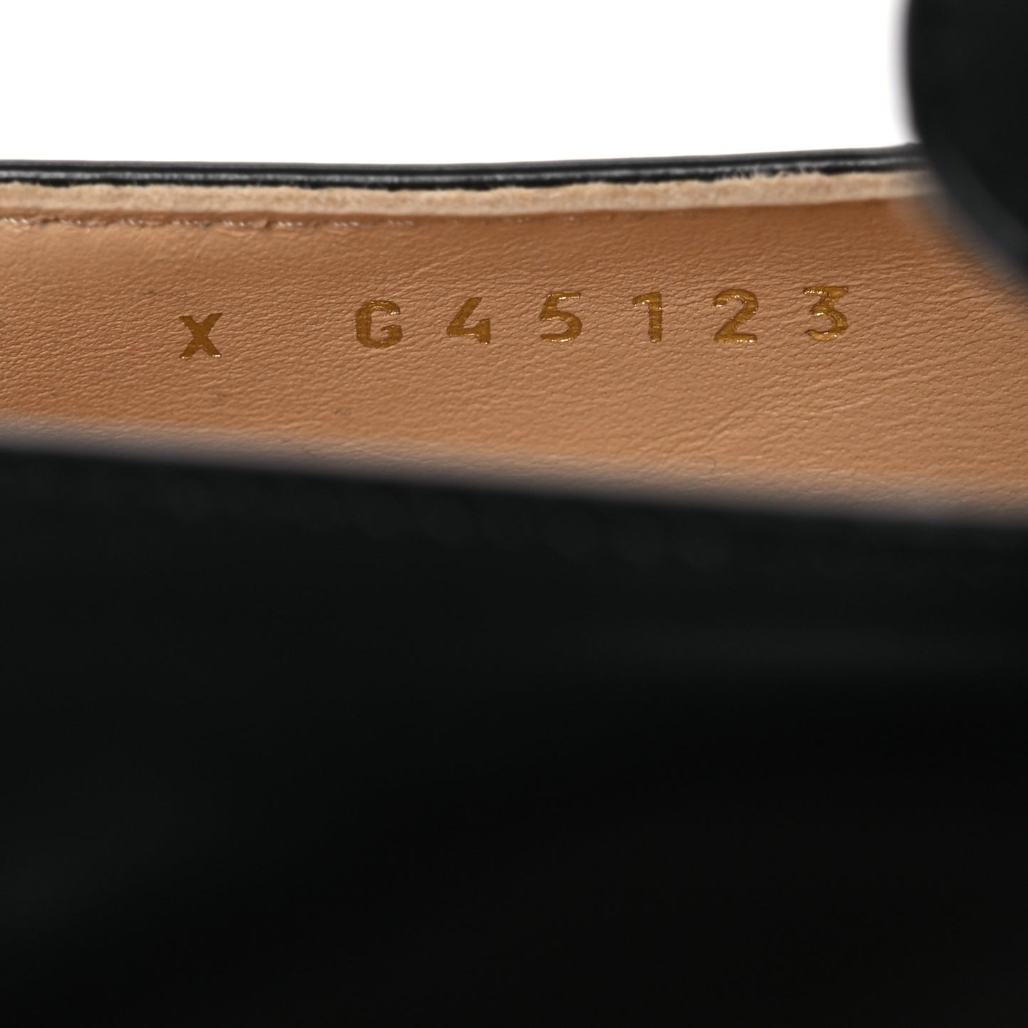 Shiny Calfskin Logo Loafers 37 Black