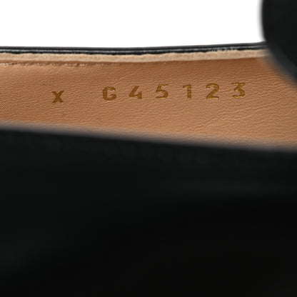 Chanel Shiny Calfskin Logo Loafers 37 Black 9 of 12