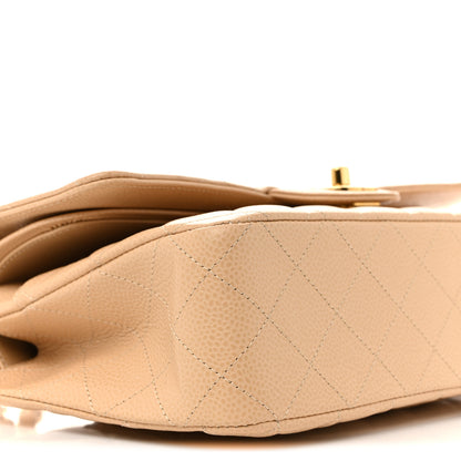 Chanel Caviar Quilted Medium Double Flap Beige 9 of 11