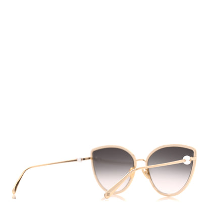 Louis Vuitton Pearl LV Cat Eye Sunglasses Z1995U Gold 4 of 8