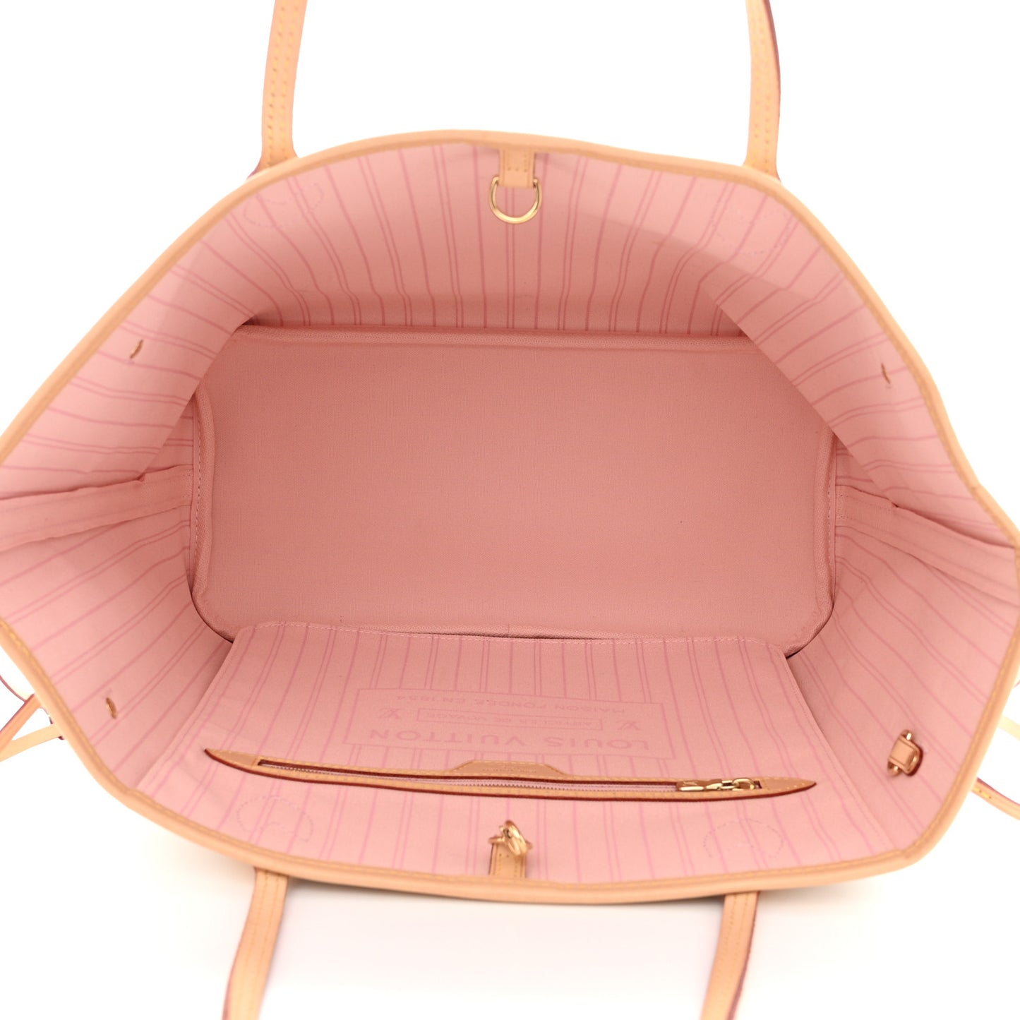 LOUIS VUITTON Damier Azur Neo Neverfull MM Rose Ballerine