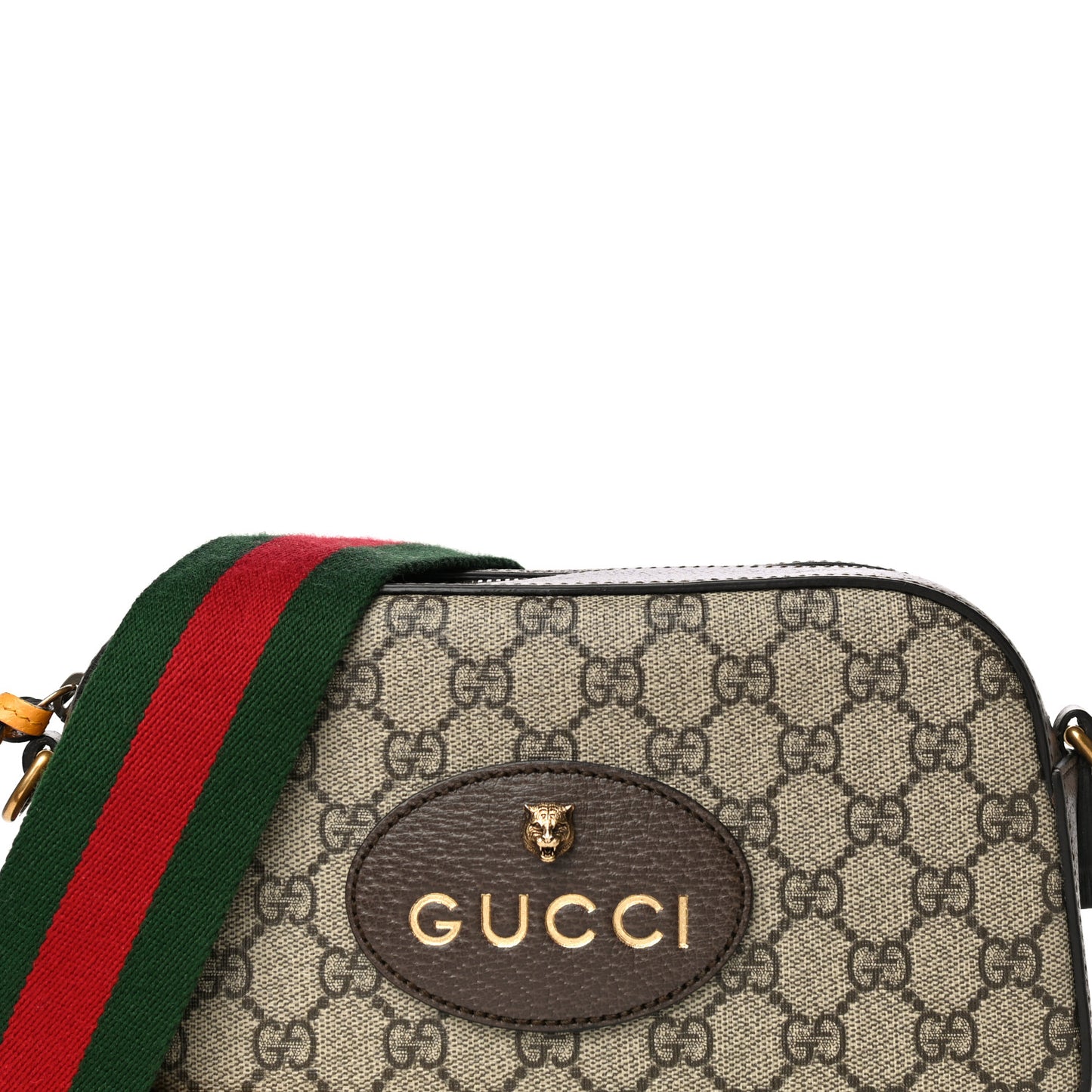 GG Supreme Monogram Web Neo Vintage Shoulder Bag Beige New Acero Crop