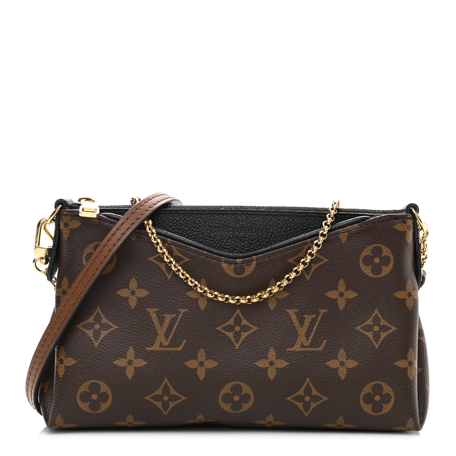 Louis Vuitton Monogram Pallas Clutch Black 1 of 11