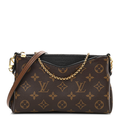 Louis Vuitton Monogram Pallas Clutch Black 1 of 11