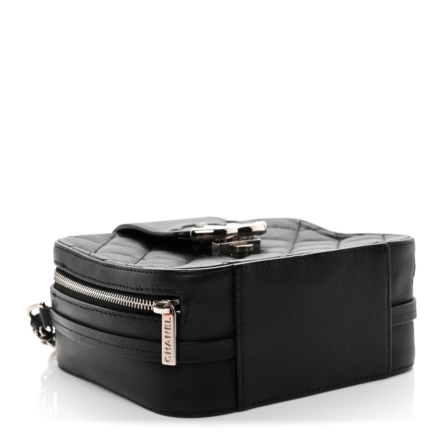 Chanel Lambskin Quilted Mini CC Box Camera Bag Black 4 of 10