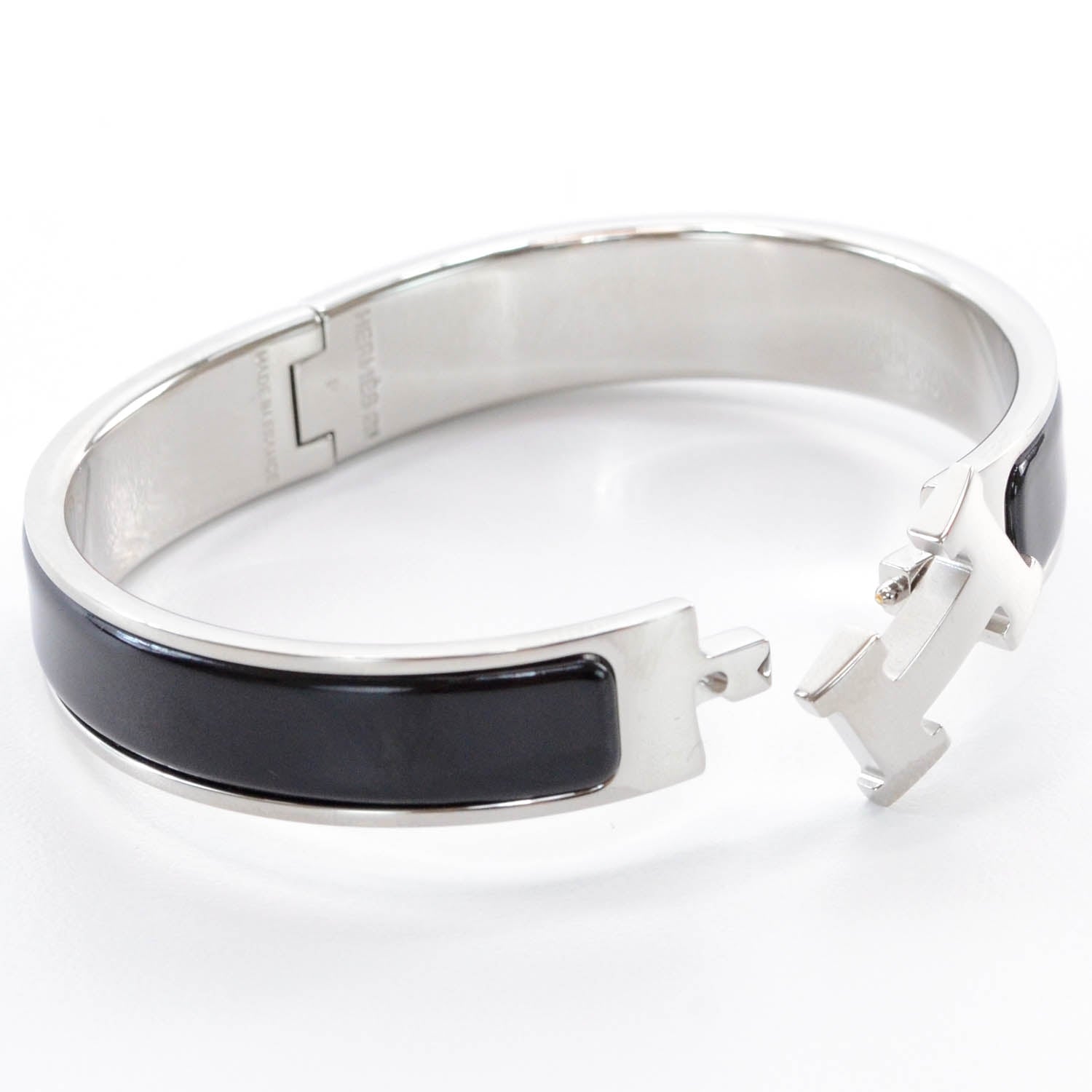 Hermes Enamel Narrow Clic Clac H Bracelet GM Black 8 of 8
