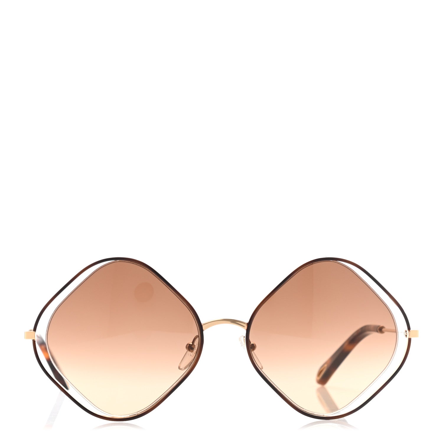 Chloe Metal Oversized Sunglasses CE159S Gold 2 of 8