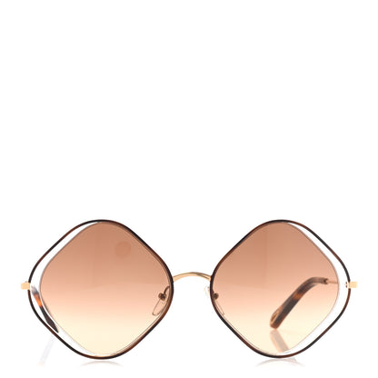 Chloe Metal Oversized Sunglasses CE159S Gold 2 of 8