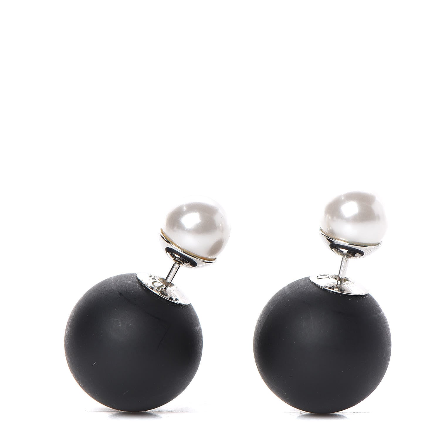 Christian Dior Mise En Dior Tribal Earrings Matte Black Pearl 1 of 4