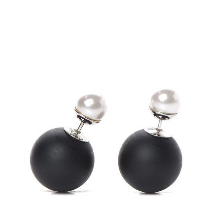Christian Dior Mise En Dior Tribal Earrings Matte Black Pearl 1 of 4