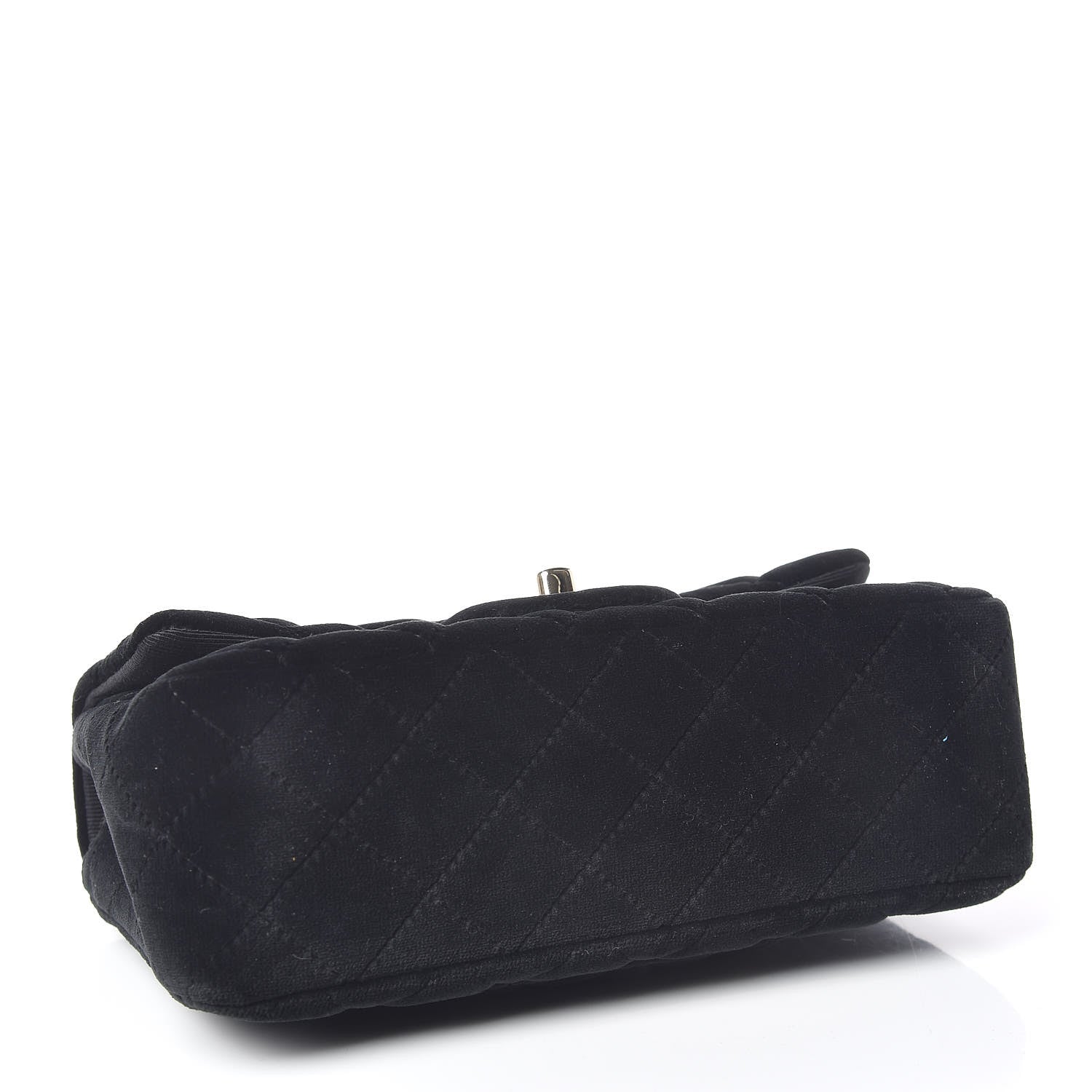 Chanel Velvet Quilted Mini Rectangular Flap Black 4 of 11