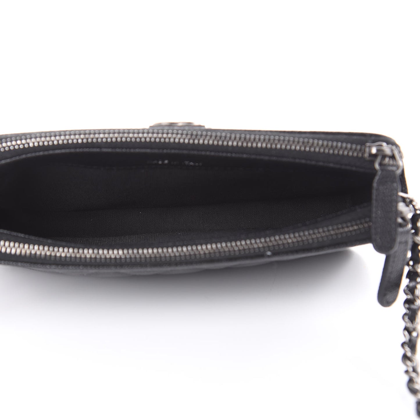 Caviar Quilted Small Boy Clutch With Chain Black