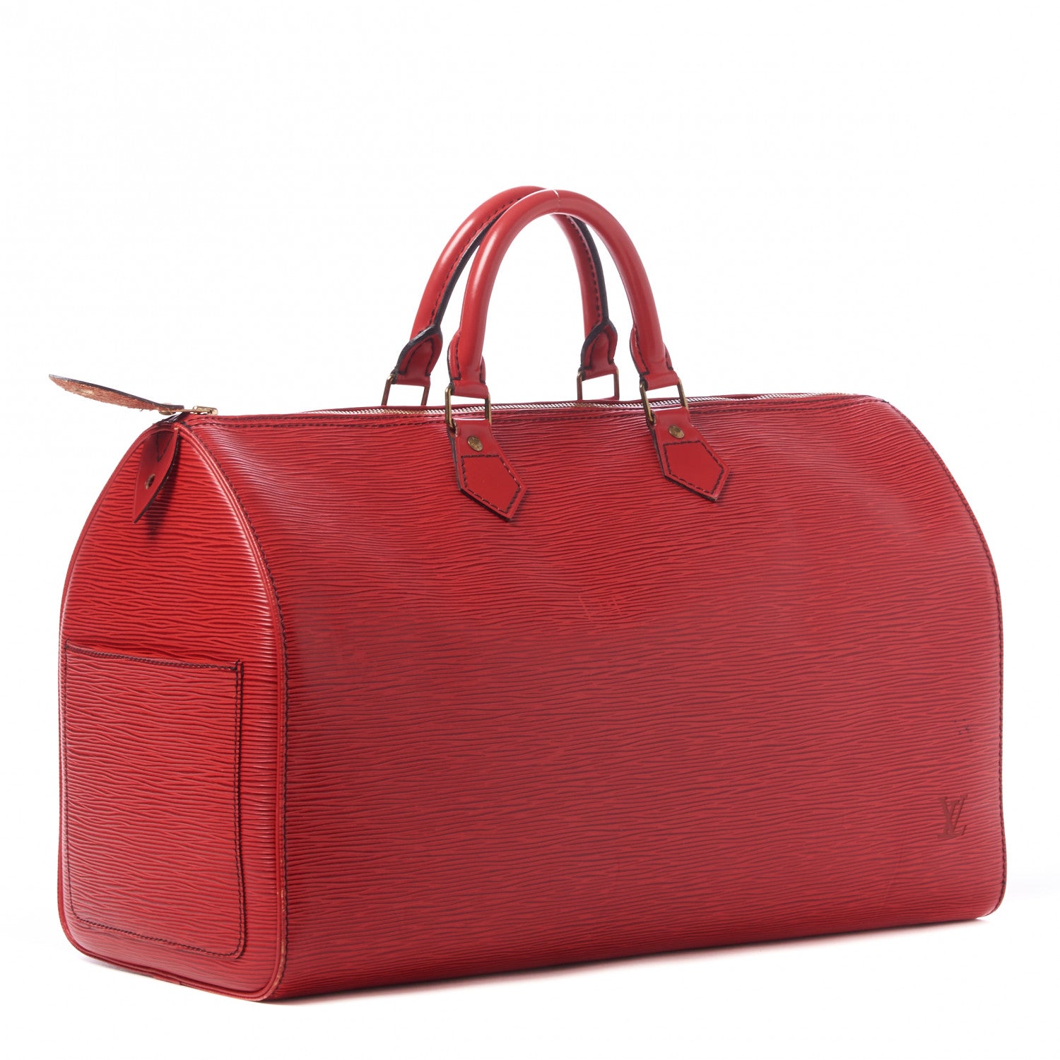 Louis Vuitton Epi Speedy 40 Castillan Red 2 of 13