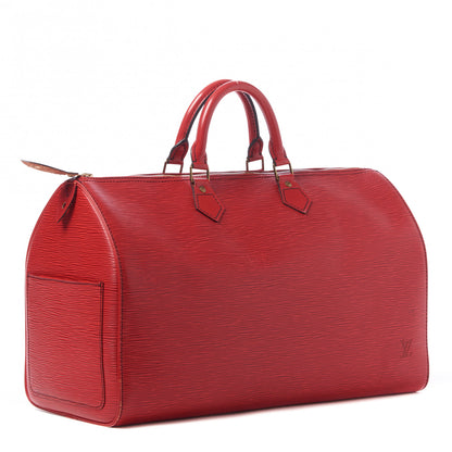 Louis Vuitton Epi Speedy 40 Castillan Red 2 of 13