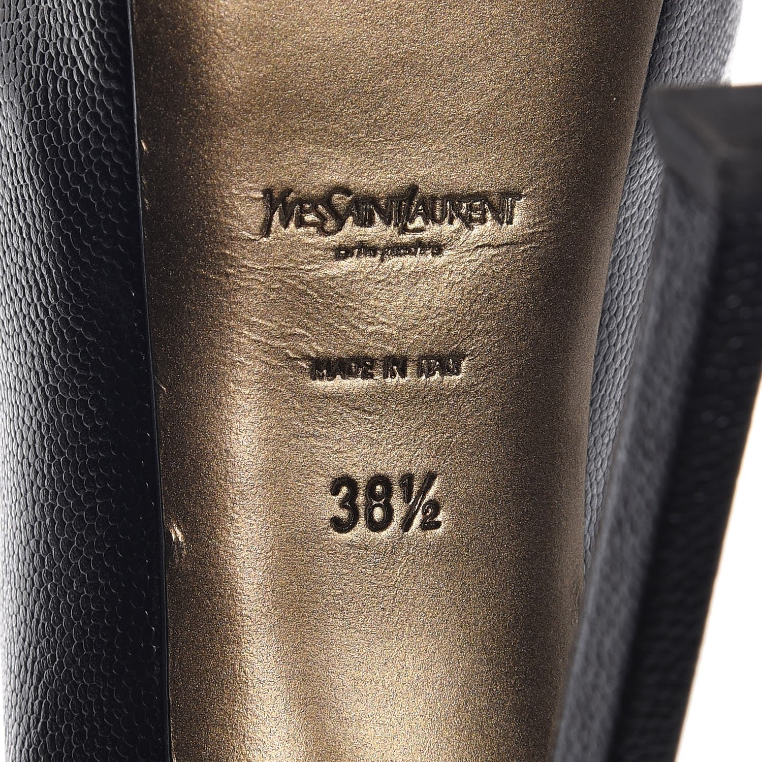 Saint Laurent Vernigolf Tribtoo 105 Platform Pumps 38.5 Black 6 of 11
