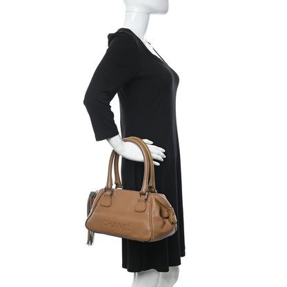 Chanel Calfskin Small Tassel Bowler Light Brown 2 of 16