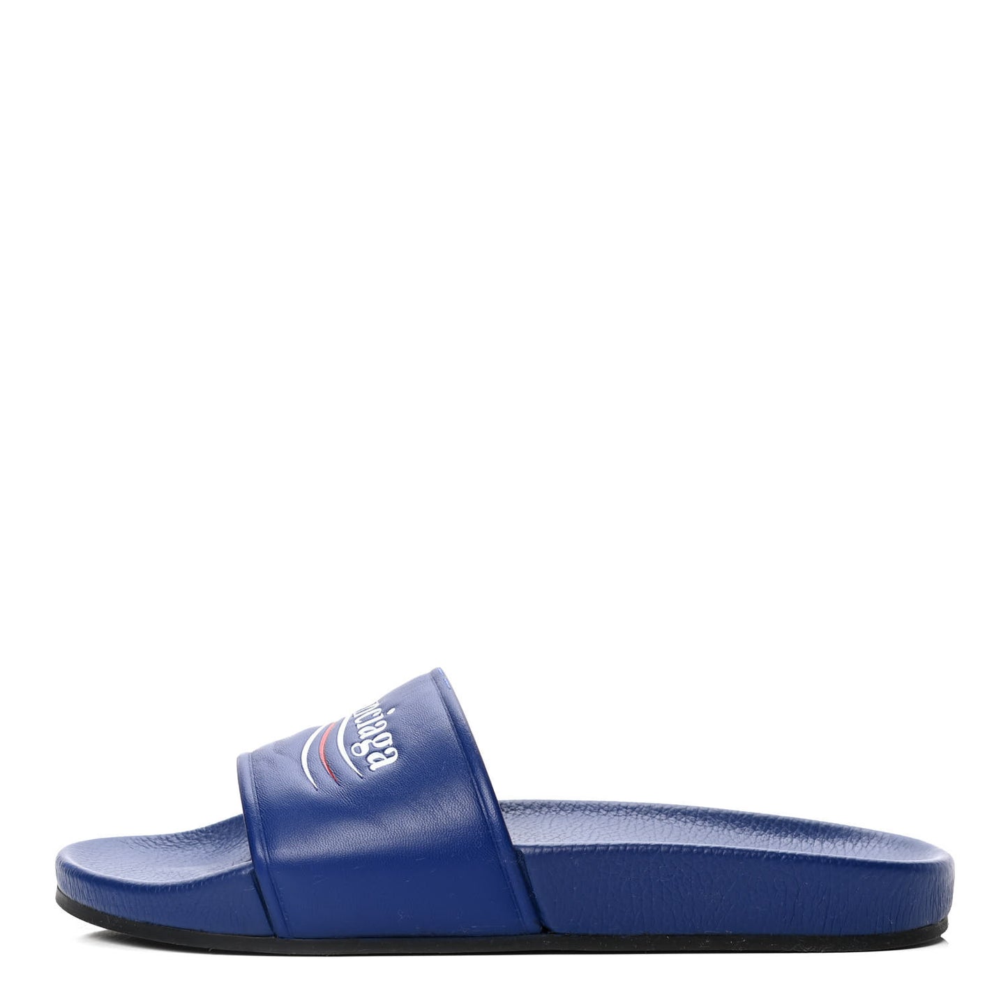 Nappa Political Campaign Logo Womens Pool Slide Sandals 39 Blue Ocean Blue White