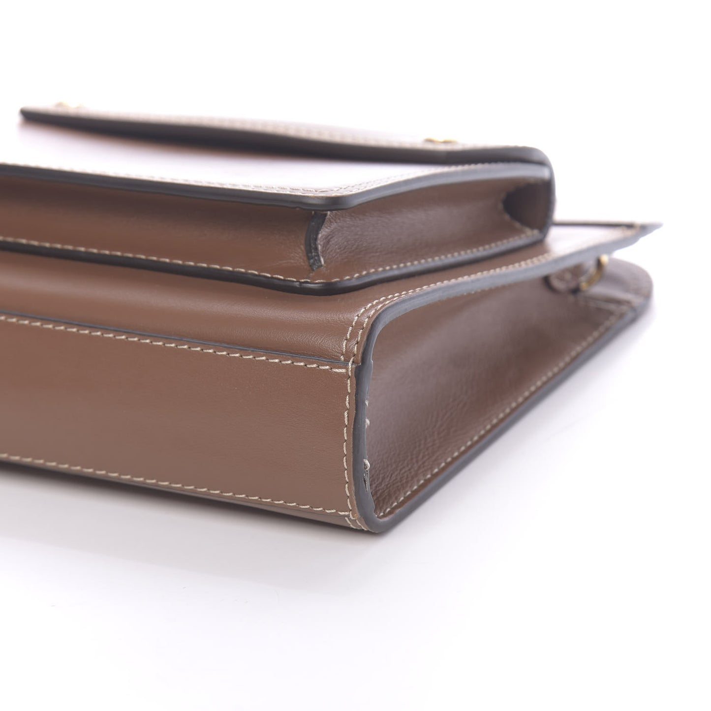 Smooth Calfskin Mini Pocket Bag Malt Brown