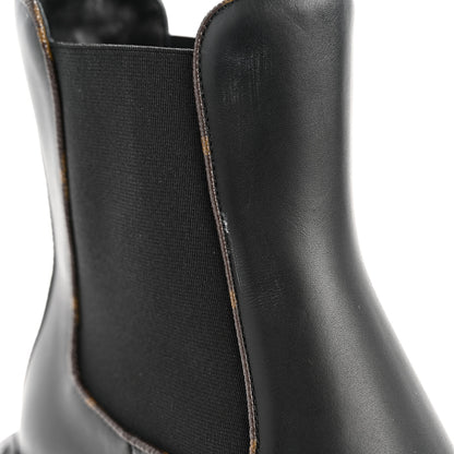 Louis Vuitton Calfskin Monogram Beaubourg Ankle Boots 39 Black 10 of 13