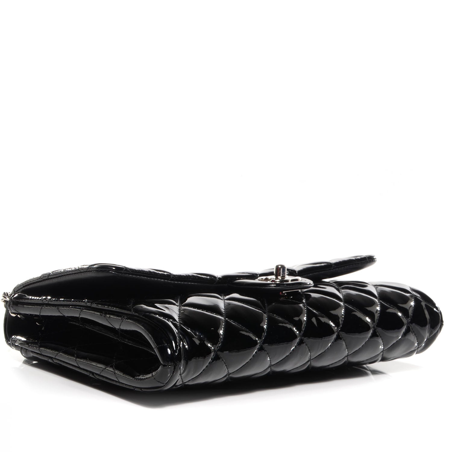 Chanel Patent Quilted Clutch Flap Black 4 of 7