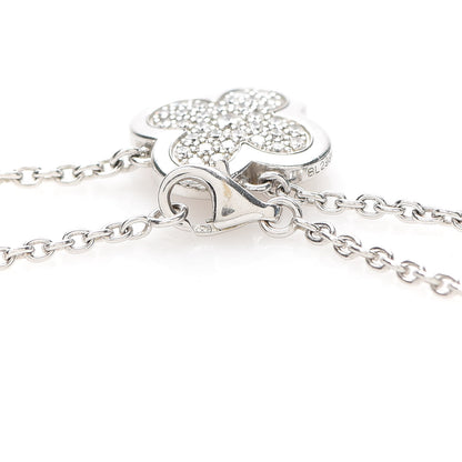 Van Cleef & Arpels 18K White Gold Diamond Pure Alhambra Pendant Necklace 4 of 6