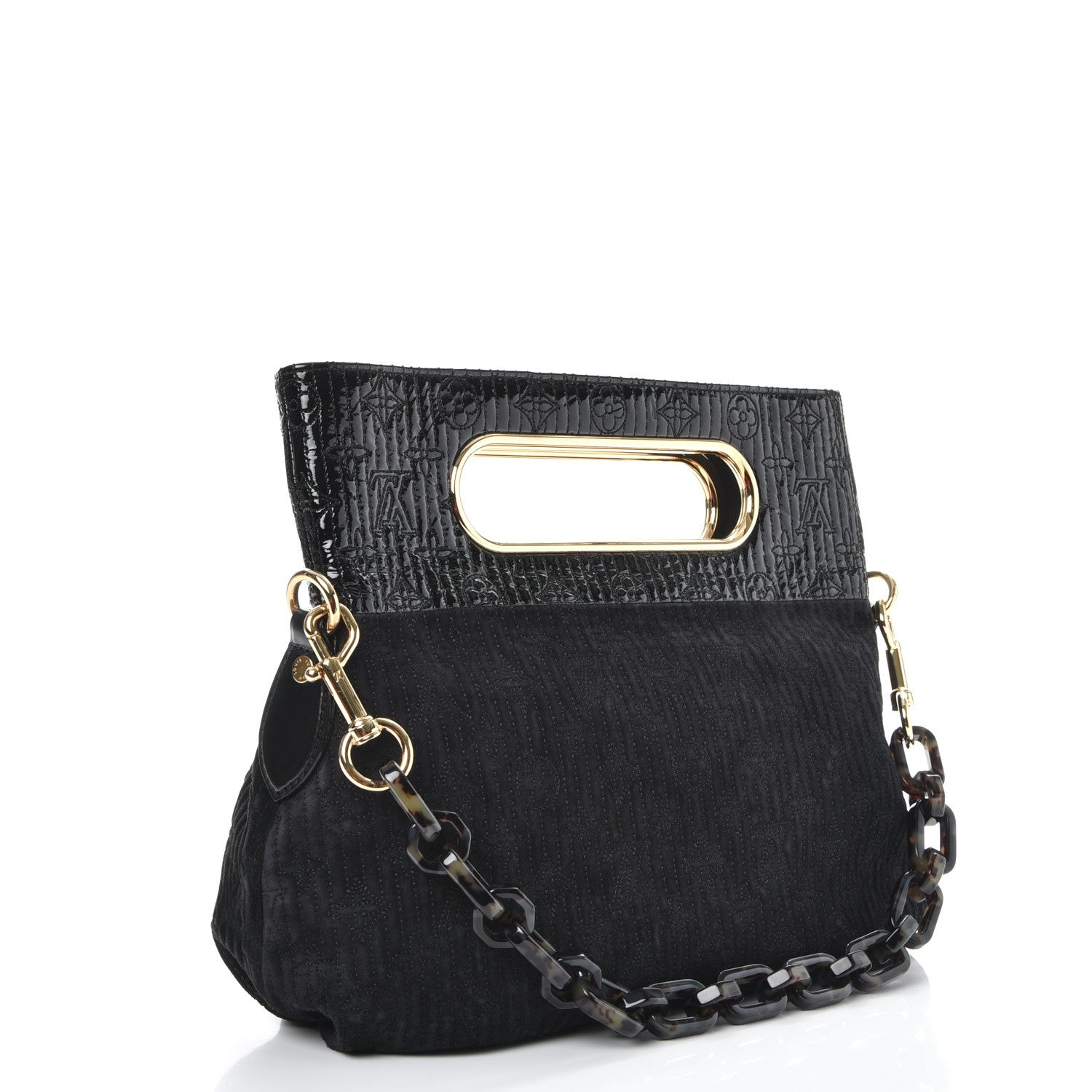 Louis Vuitton Suede Monogram Motard Afterdark Clutch Black 4 of 8