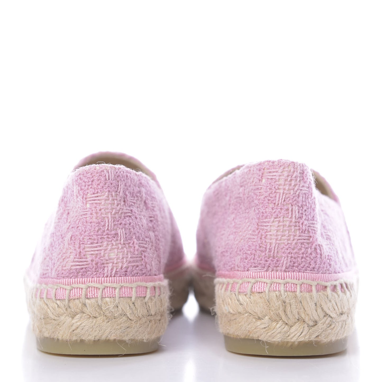 Tweed Patent CC Espadrilles 38 Pink Black