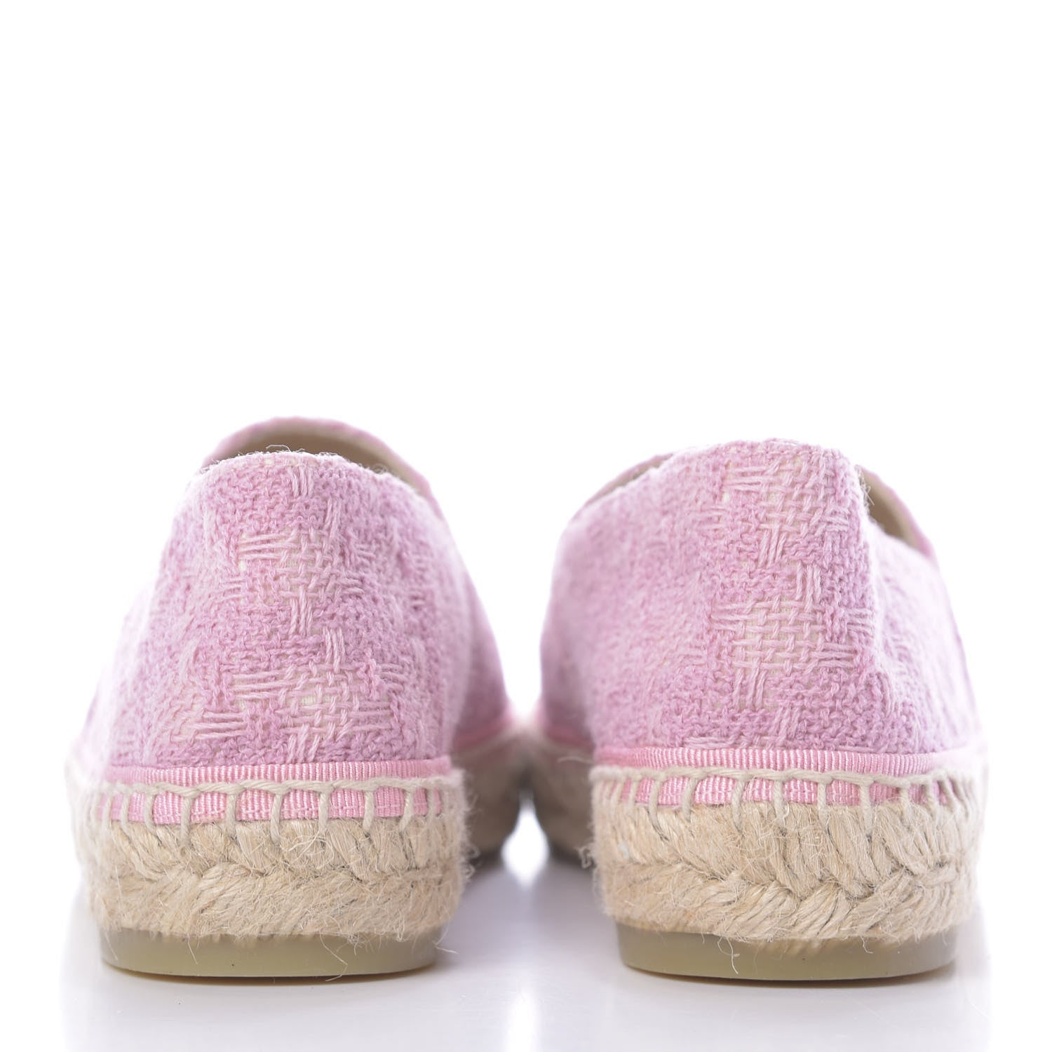 Chanel Tweed Patent CC Espadrilles 38 Pink Black 5 of 11