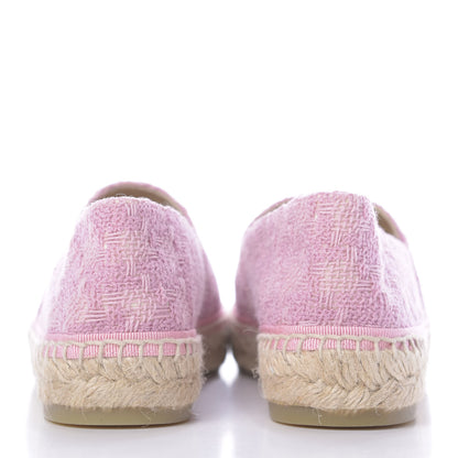 Chanel Tweed Patent CC Espadrilles 38 Pink Black 5 of 11