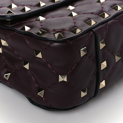 Valentino Garavani Lambskin Small Rockstud Spike Shoulder Bag Rubin 7 of 8